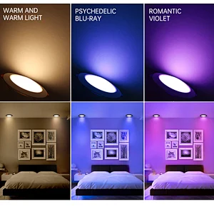 High lumen 7watt flush mounted recessed RGB led down light