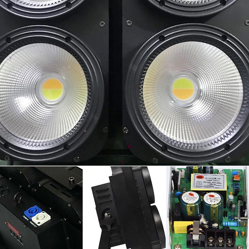 Custom color Warmwhite Coolwhite 2x100w stage light 4x100w 4 eyes led cob blinder light for dj disco