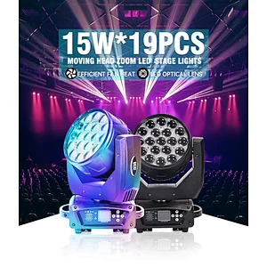 360w 15w Beam stage lamp rotating ktv nightclub moving head disco light 19 bee eyes LED moving head wash