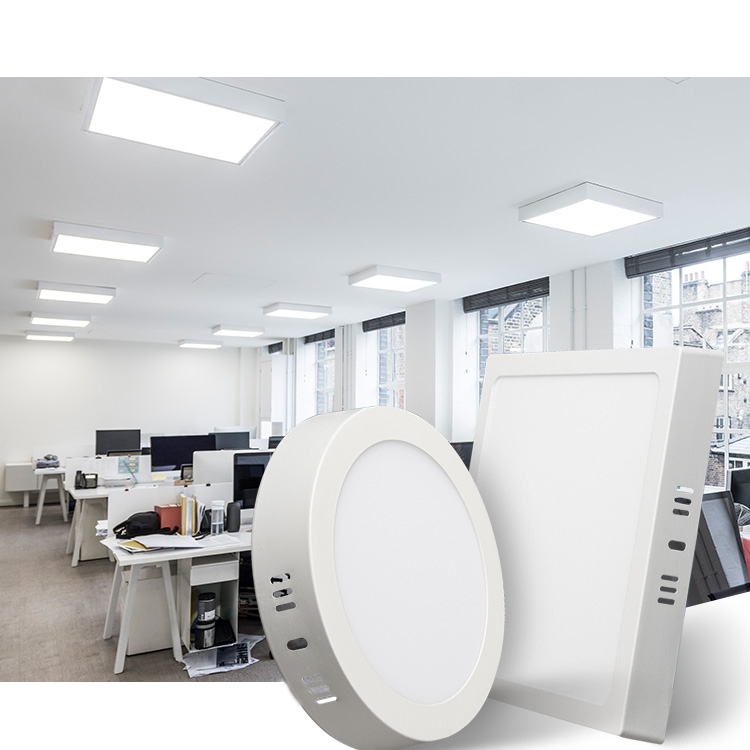 3w 6w 9w 12w 15w 18w 24w Mounted Indoor lamp Ceiling Home custom shape LED Surface round square panel light