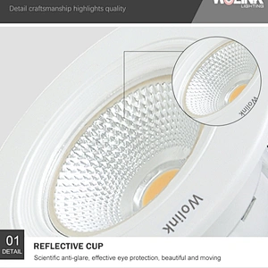 High quality 3W led downlight recessed led downlight plastic spotlight LED COB flush mount downlight