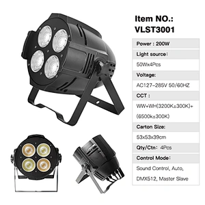 WOLINK 200w zoom theater 2in1 4 eyes cob par stage led lights for wedding and church