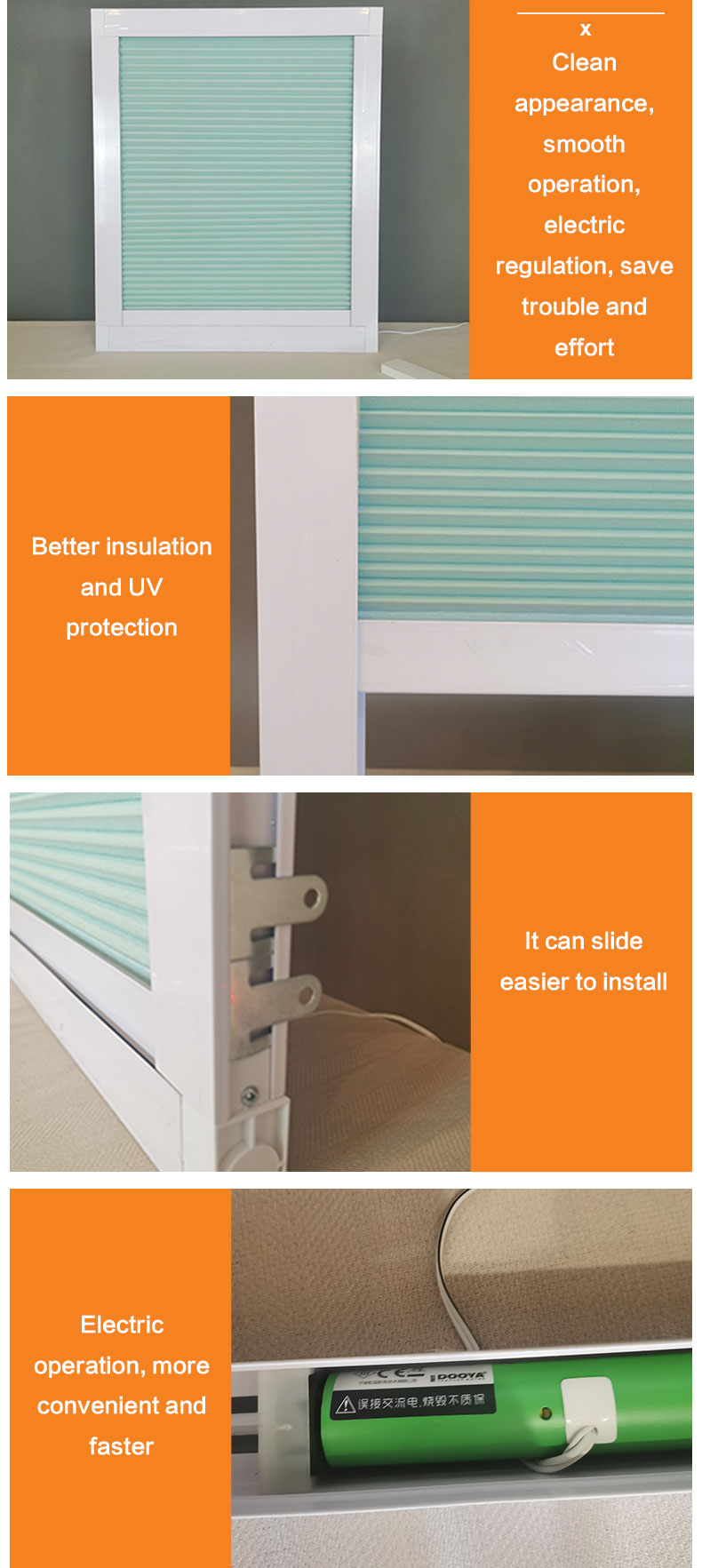 Electric honeycomb shade