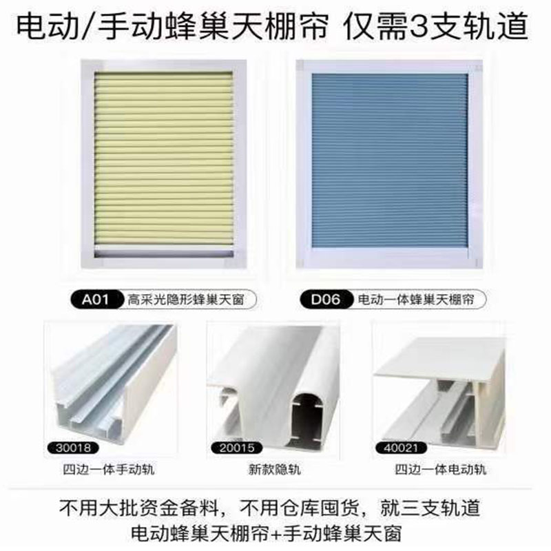 Four Sided Frame Motorized Honeycomb