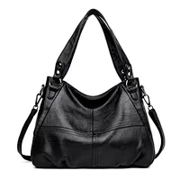 Black soft leather handbags