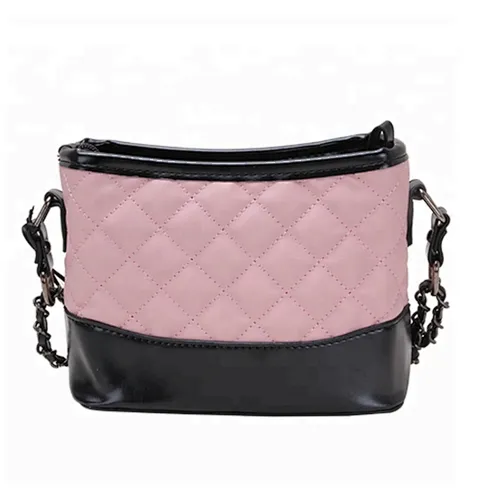 Quilted Plaid Leather Women Bag title=