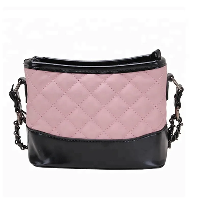 Quilted Plaid Leather Women Bag