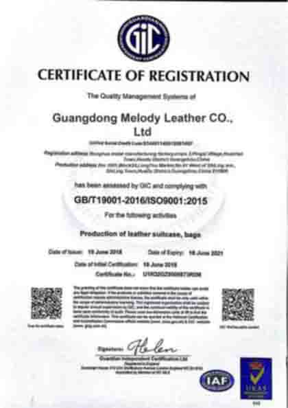 ISO9001 Handbag Supplier|Melody Leather