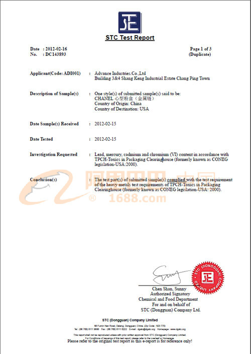 STC Test Report for Handbag making -1|Melody Leather