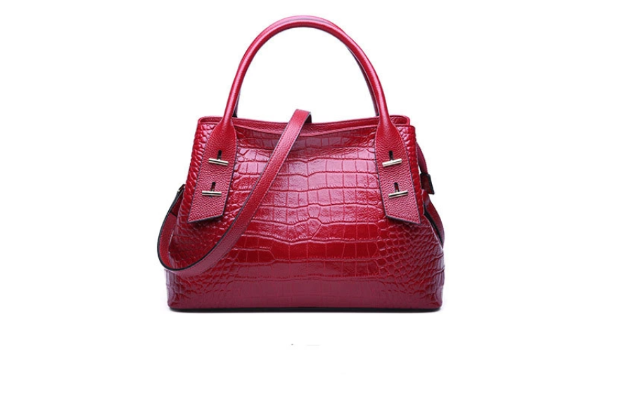 Red Croco Handbags|Melody Leather