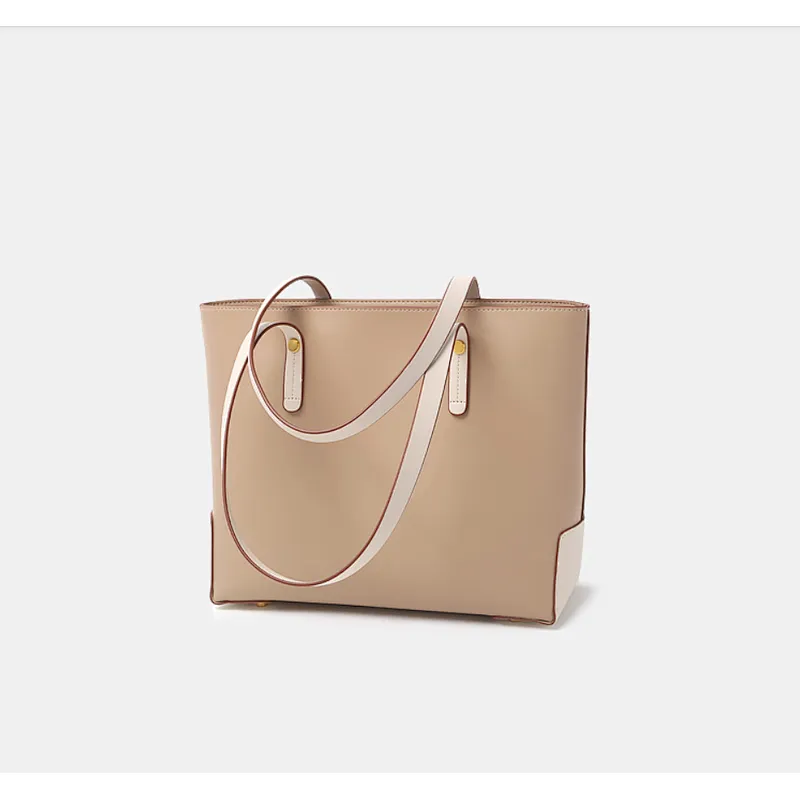 New 2019 fashion simple shoulder handbag color matching