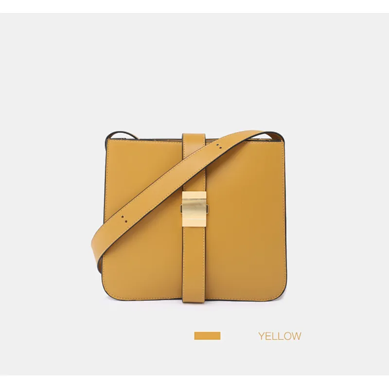Simple fashion bucket bag genuine leather shoulder bag