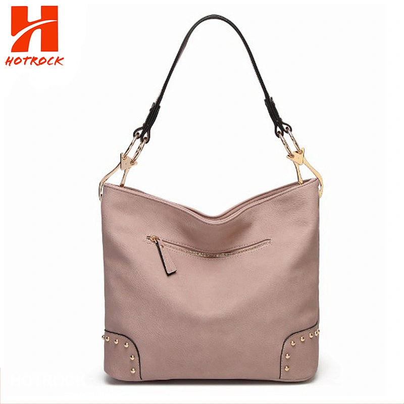 Large capacity ladies tote bags shoulder bags rivet decoration women Pu leather bags