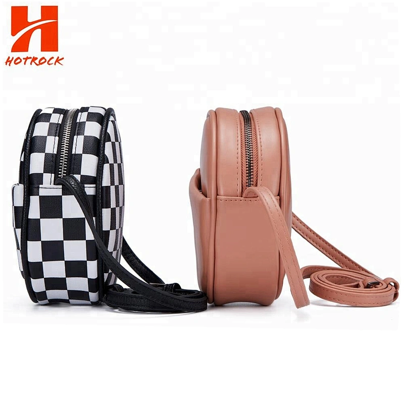 Online Mini Travel UK Style Shopping Soft PU Leather Women Round Shoulder Bags