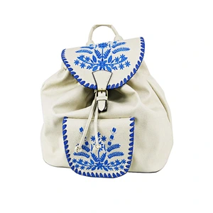 Hotrock Women Embossed White Backpack Crossbody Bags Pu leather Bag Set