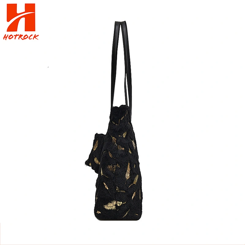 NEW ARRIVAL FASHION HOLLOW OUT FEATHERS  TOTE BAG FOR WOMEN