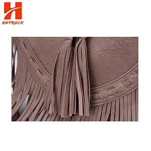 Hotrock Factory Women Fringe Handbags Popular Faux Leather Tassel Bucket bags
