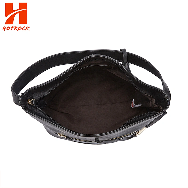 Black Pu Leather women bags faux leather Bucket Tote Bags with tassel pendant