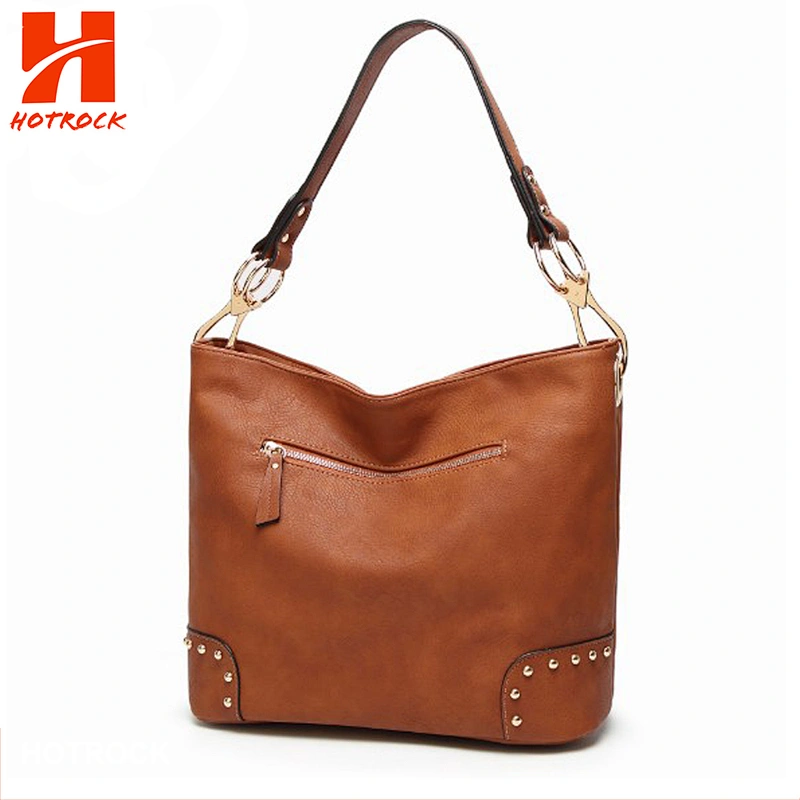 Large capacity ladies tote bags shoulder bags rivet decoration women Pu leather bags