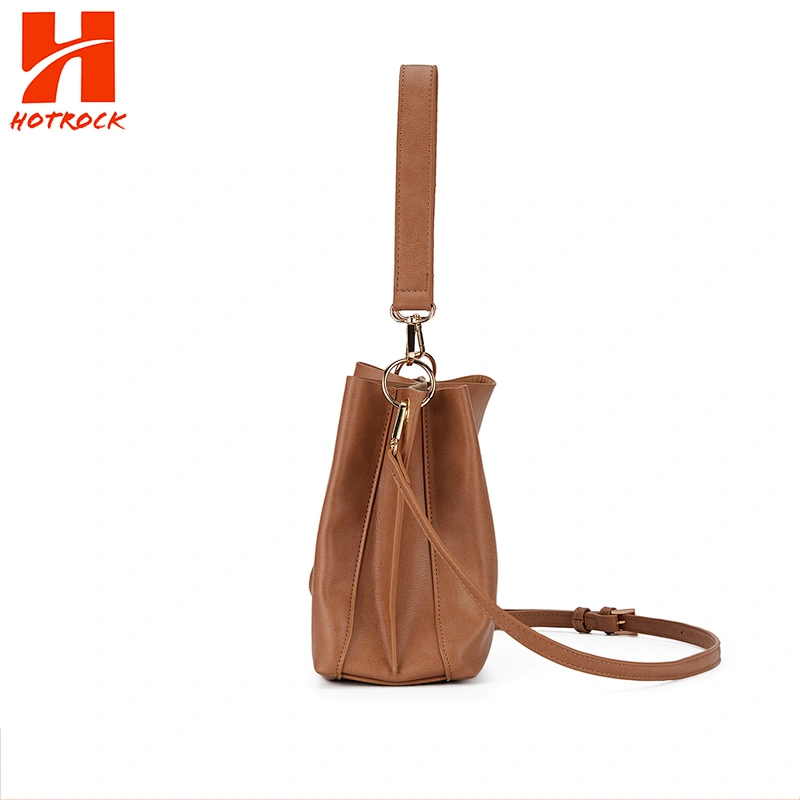 Fashion  Bucket Bag High Leather Bags Women Shoulder Strap Brand Bag
