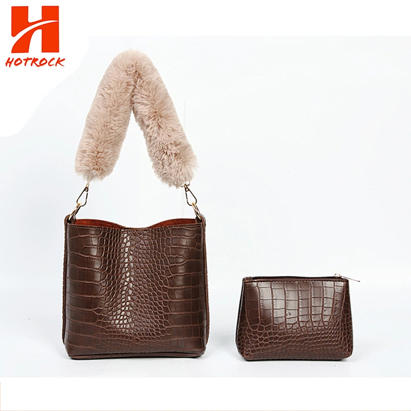Korean Style Women Casual Messenger Bag Alligator PU Leather Handbags