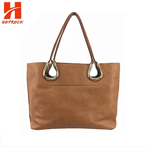 Customized PU Top Handle bags Faux Leather Tote Bags for Ladies