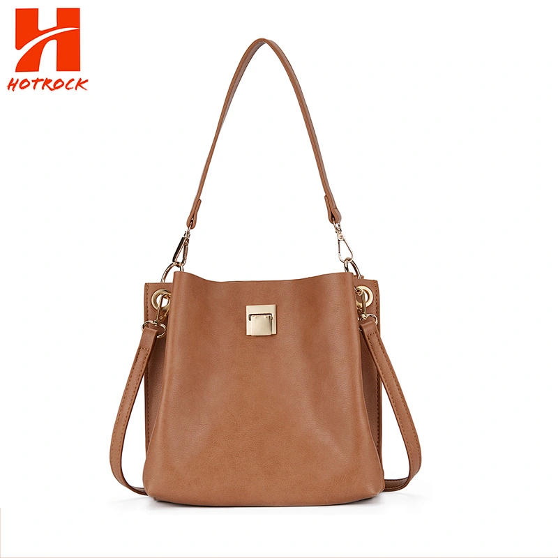 Fashion  Bucket Bag High Leather Bags Women Shoulder Strap Brand Bag