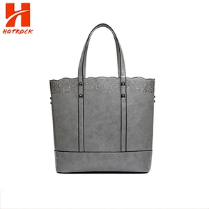 The New 2019 simple and retro hollow out carving single shoulder PU handbag