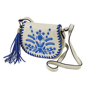 Hotrock Women Embossed White Backpack Crossbody Bags Pu leather Bag Set