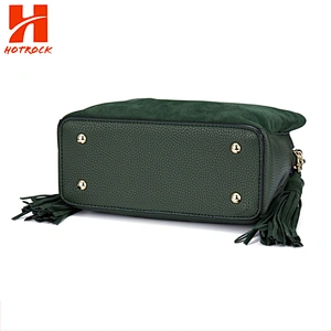Hotrock Design Fringe Shoulder Bags Ladies Classic Green Tassel Handbags