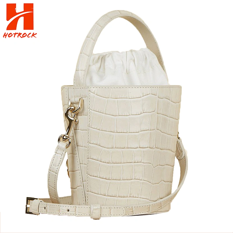 New CROC Mini Bucket Crossbody Bags Pu Leather for Women