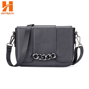 OEM Fashion Black PU Leather Shoulder Crossbody Bags for women Gift