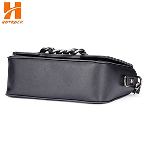 OEM Fashion Black PU Leather Shoulder Crossbody Bags for women Gift