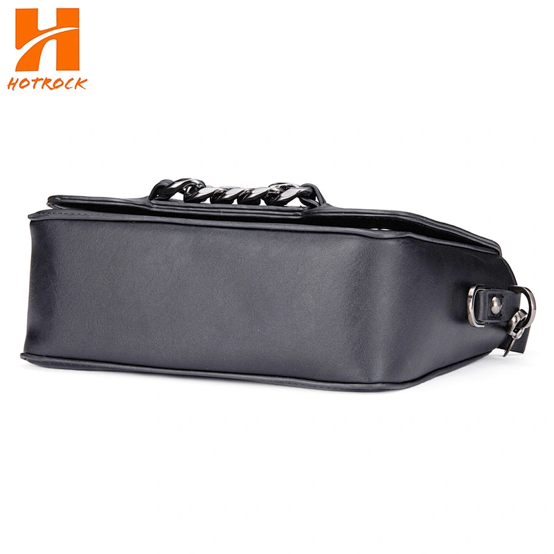 OEM Fashion Black PU Leather Shoulder Crossbody Bags for women Gift