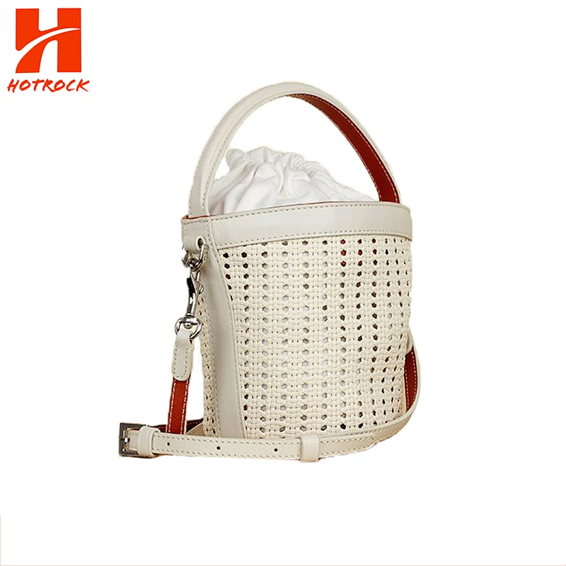 New CROC Mini Bucket Crossbody Bags Pu Leather for Women