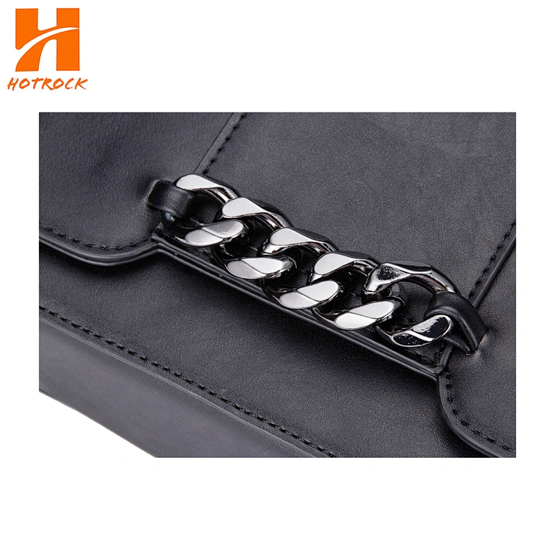 OEM Fashion Black PU Leather Shoulder Crossbody Bags for women Gift