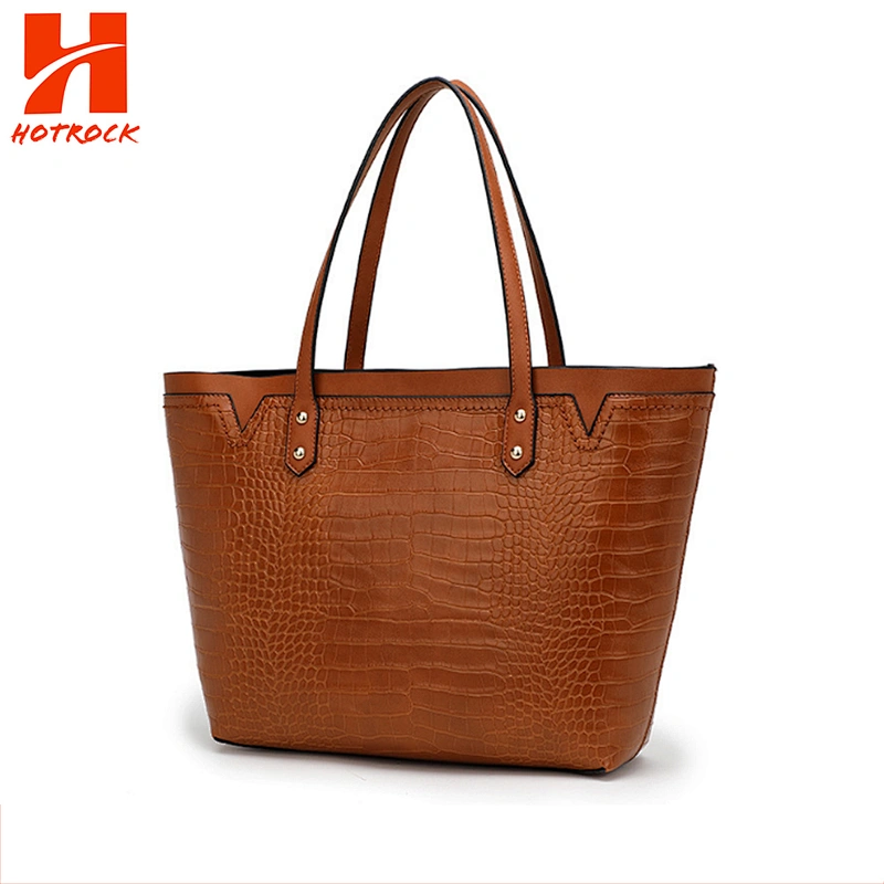 2019 China Factory Online handbags woman Fashion Pu Leather Alligator large tote bags