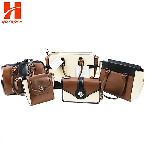 5Pcs Brown Pu Handbags Faux Leather Women Shoulder bags Set