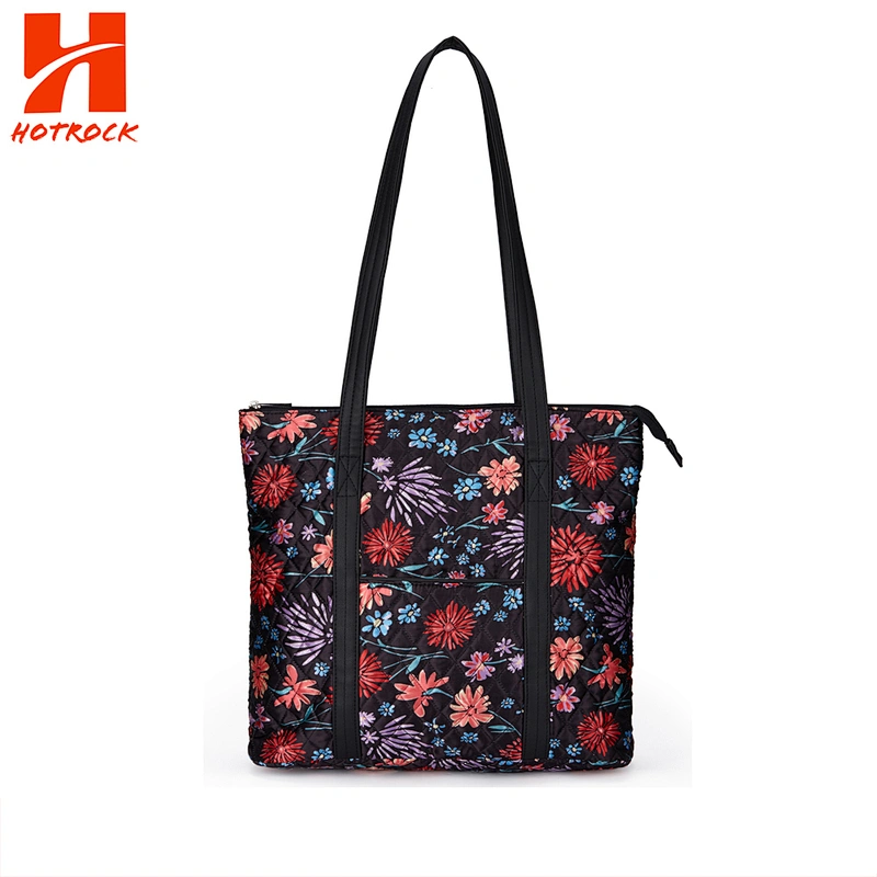 Women Stylish Quilted Nylon Handbags Lady Shoulder Tote Bags