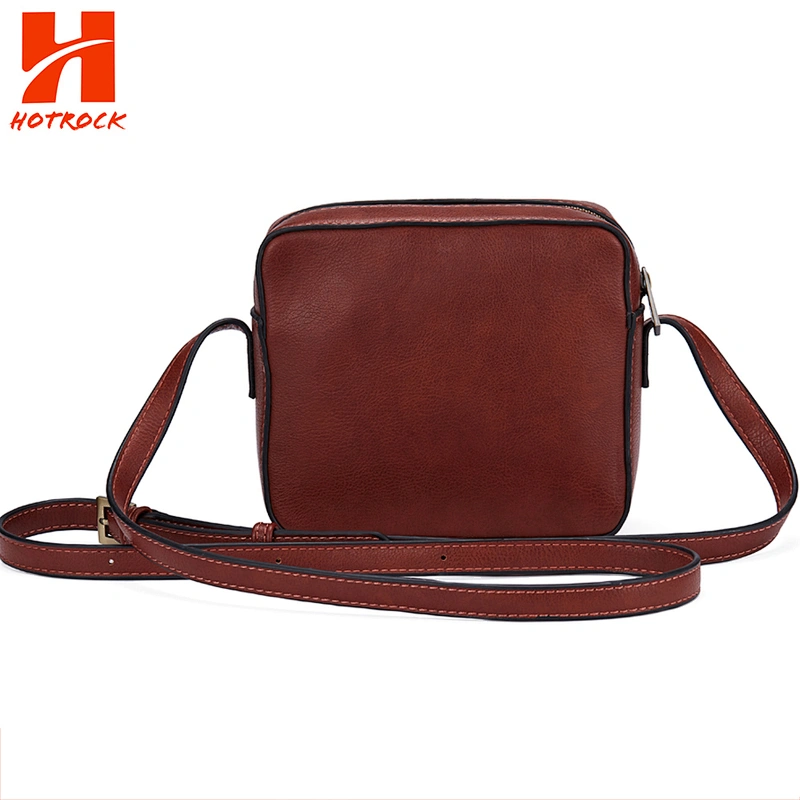 Rectangle Rivet Pu Shoulder Bags Faux Leather Women Crossbody Bags