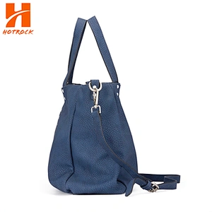 Women Tote Purse Shoulder Bags Blue Pu Leather Top Handle Satchel Handbags