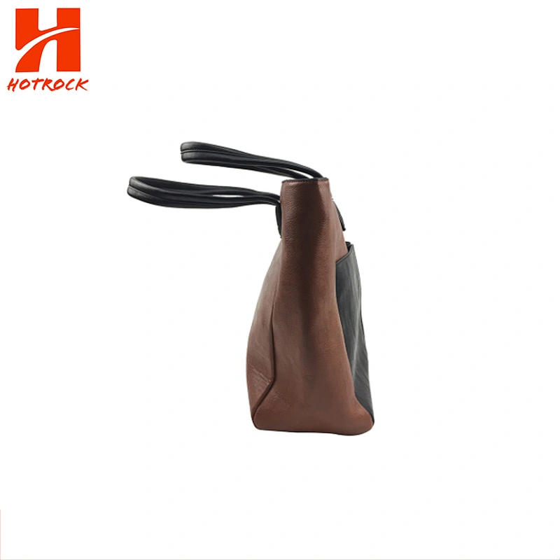 PU Women Handbags Wholesaler Sales Brown Leather Tote Bags