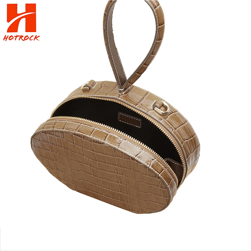 Fashion Stone Croc Mini Round Pu leather bags