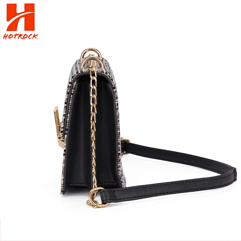 Classic Luxury Tweed OEM fashion crossbody bag for ladies