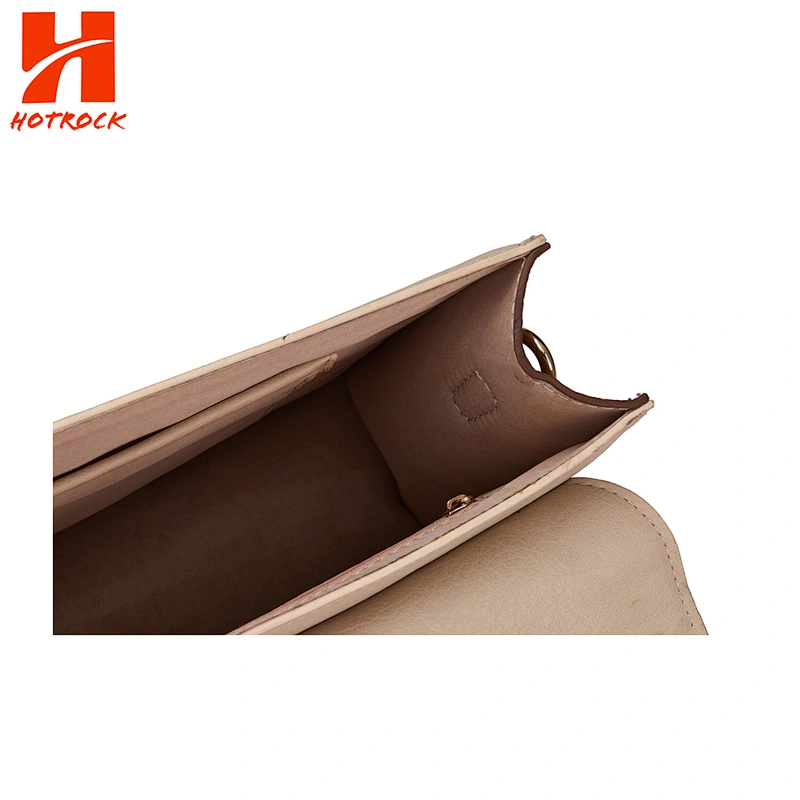 Beige Pu Leather Purse Crossbody Bag Rectangle Shape Clutches Shoulder Bags for Women