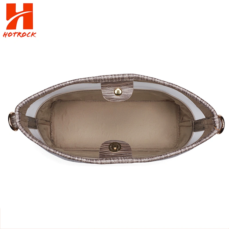 Clear PVC and Pu Leather Single Shoulder bags Popular Women Beach Bags from China Factory