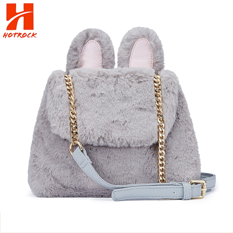 Women Cartoon Plush Rabbit Satchel Bags Cute Shoulder Bags