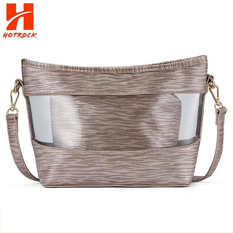 Clear PVC and Pu Leather Single Shoulder bags Popular Women Beach Bags from China Factory