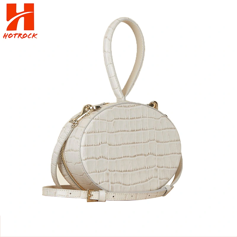Fashion Stone Croc Mini Round Pu leather bags