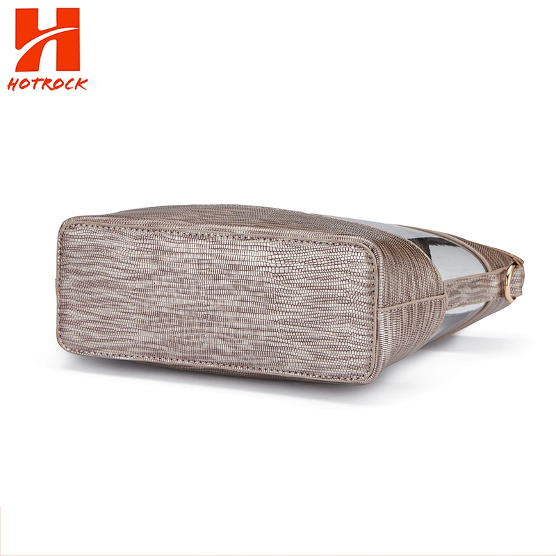 Clear PVC and Pu Leather Single Shoulder bags Popular Women Beach Bags from China Factory